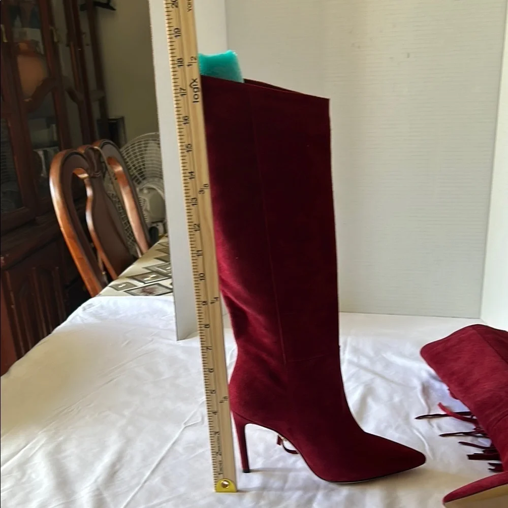 Vero Cuoio Red Over the Knee Boots Sleek Design